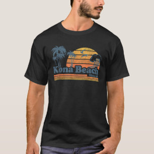 Kona Beach Hawaii Vintage Surfing 70s Retro Summer T-Shirt