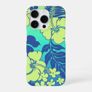 Kona Blend Hawaiian Hibiscus Turquoise iPhone 16 Pro Case