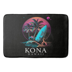 Kona Hawaii Hawaiian Surf Board Vintage Bath Mat