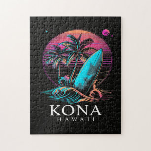 Kona Hawaii Hawaiian Surf Board Vintage Jigsaw Puzzle
