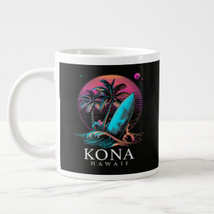 Kona Hawaii Hawaiian Surf Board Vintage Large Coffee Mug