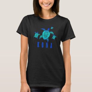 Kona Hawaii Sea Turtle Tribal Pattern Scuba Diving T-Shirt
