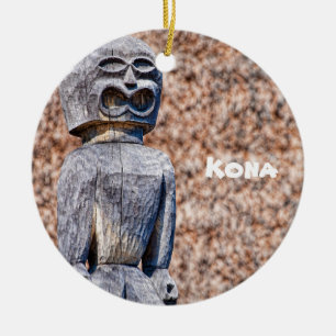 Kona Keepsake - Tikis Ceramic Tree Decoration