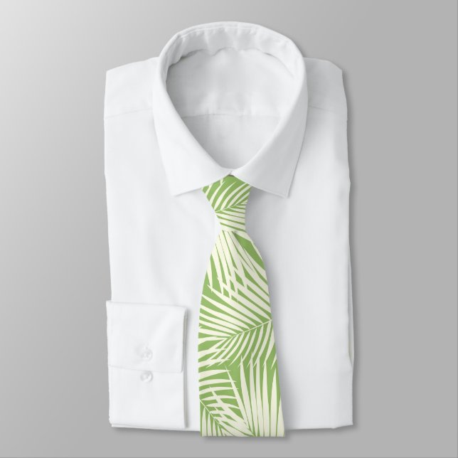 Kona Palms Hawaiian Leaf Tie (Tied)