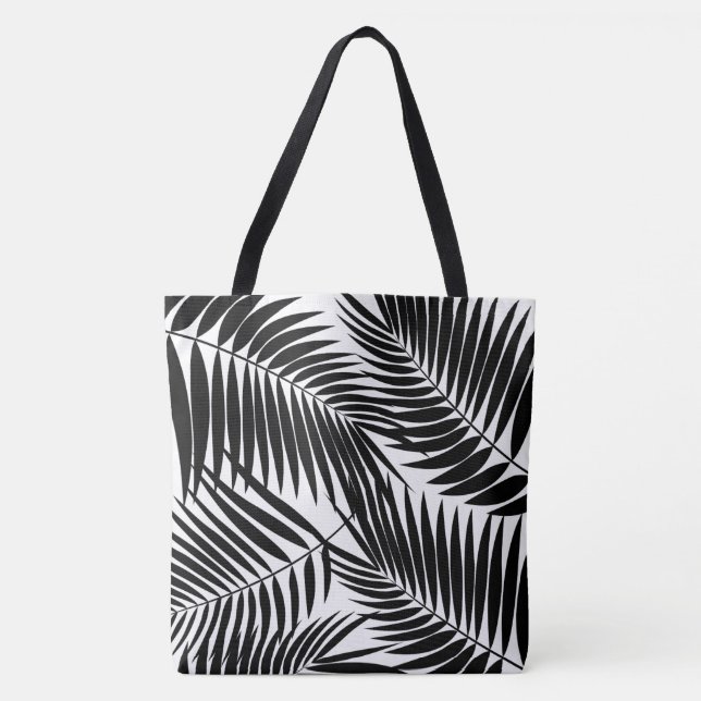 Kona Palms Hawaiian Leaf Tropical Beach Bag (Front)