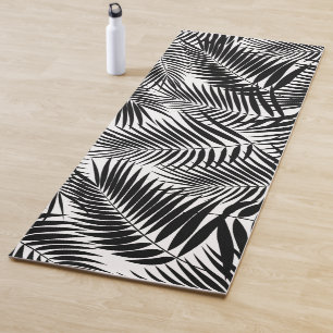 Kona Palms Hawaiian Leaf Tropical - Black Yoga Mat