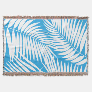 Kona Palms Hawaiian Leaf Tropical Throw Blanket