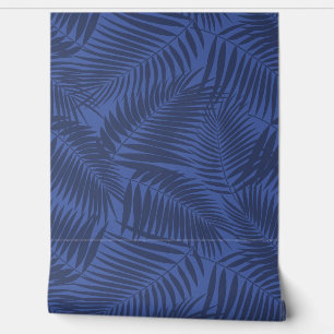 Kona Palms Hawaiian Tropical Leaf - Amparo Blue Wallpaper