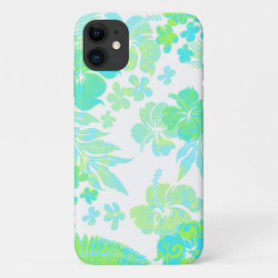 Kona Times Aqua Hibiscus Hawaiian Engineered Case-Mate iPhone Case