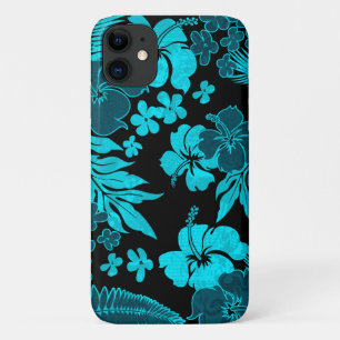 Kona Times Teal Hibiscus Hawaiian Engineered Case-Mate iPhone Case