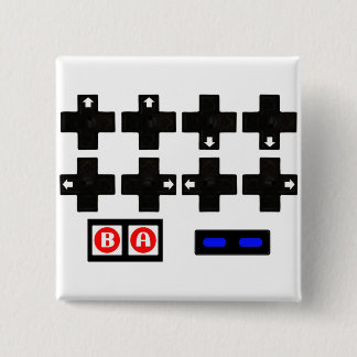 Konami Contra Code 15 Cm Square Badge