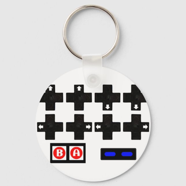 Konami Contra Code Key Ring (Front)