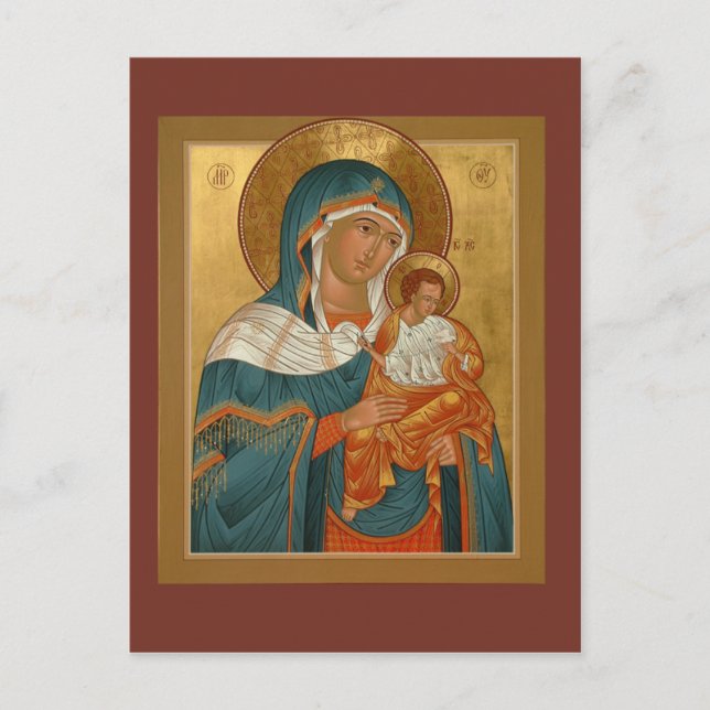 Konevitsa Mother of God Prayer Card (Front)