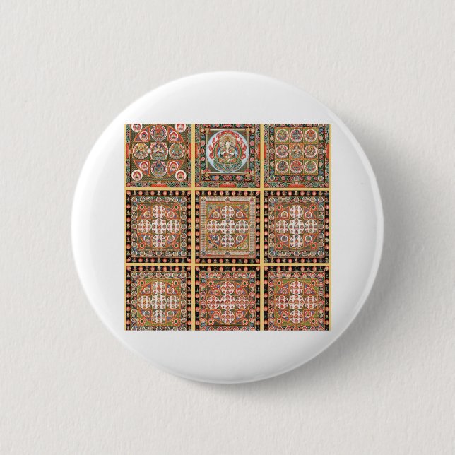 Kongokai Mandala 6 Cm Round Badge (Front)