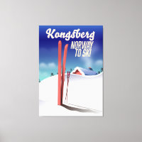 Kongsberg norway ski travel poster.