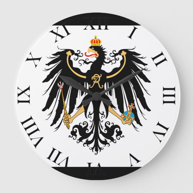 Königreich Preussen Nationalfahne Large Clock (Front)