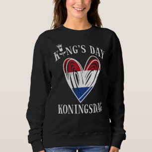 Koningsdag Netherlands 2022 Tulip Heart Kings Day Sweatshirt
