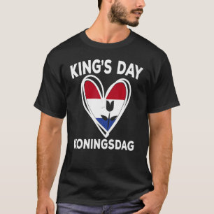 Koningsdag Netherlands 2022 Tulip Heart Kings Day T-Shirt