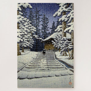 Konjikido in Snow Hiraizumi Kawase Hasui  Jigsaw Puzzle