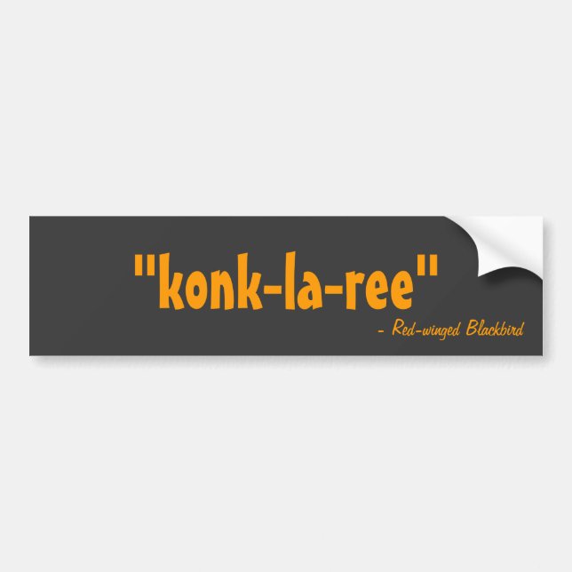konk-la-ree bumper sticker (Front)