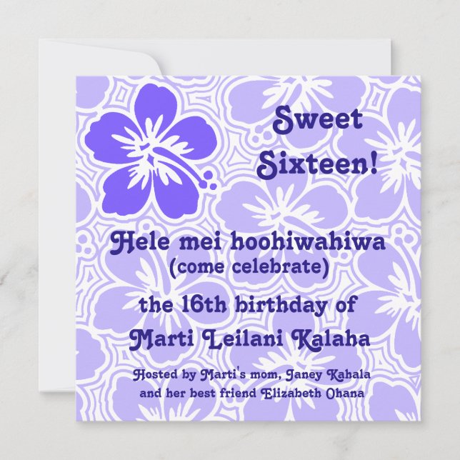 Kono Hibiscus Tropical Invitations (Front)