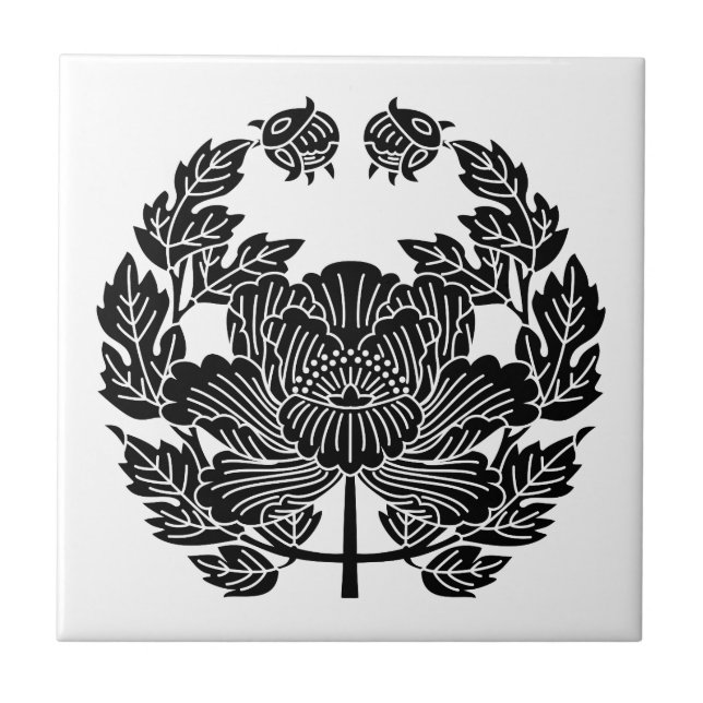 Konoe Peony 18th century v e r.2 Tile (Front)