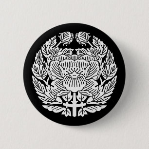 Konoe peony 6 cm round badge