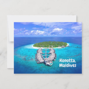 Konotta, Maldives Beautiful Resort on the Island Postcard