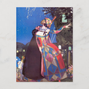 Konstantin Somov- Columbine's Little Tongue Postcard