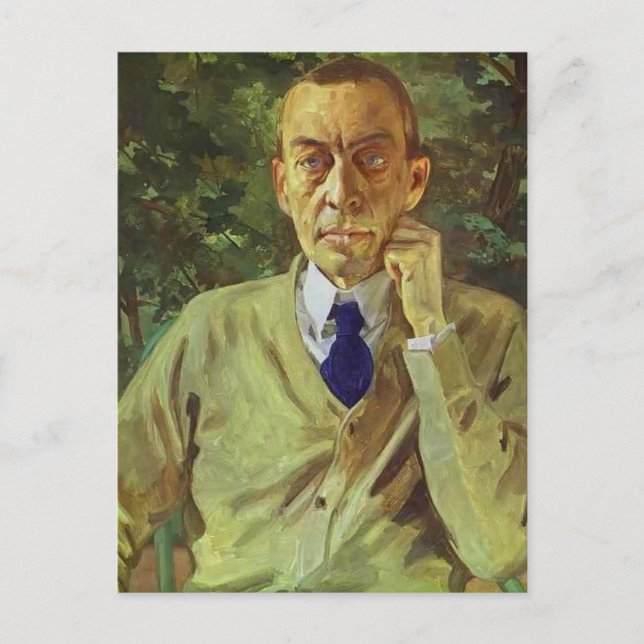Konstantin Somov- Portrait of the composer Sergei Postcard (Front)