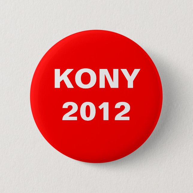 Kony 2012 6 cm round badge (Front)