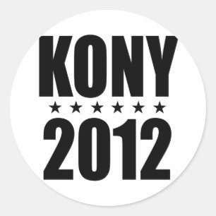 Kony 2012 classic round sticker