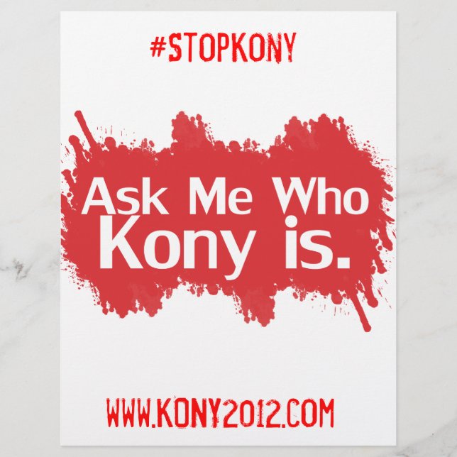 Kony 2012 Full colour Flyers (Front)