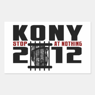 Kony 2012 - Stop at Nothing Rectangular Sticker