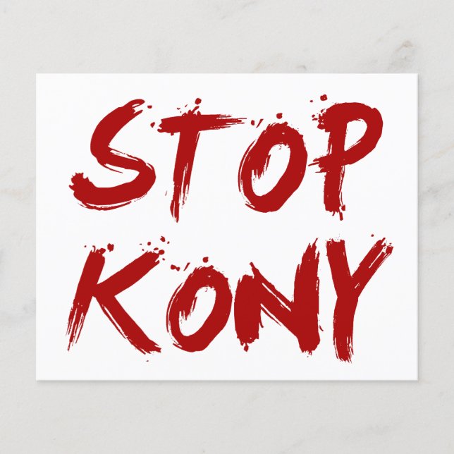 Kony 2012 Stop Red Bloody Joseph Kony Flyer (Front)