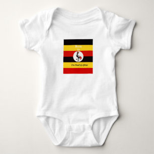 Konymoi "Born Uganda" baby vest with fastening Bodysuit