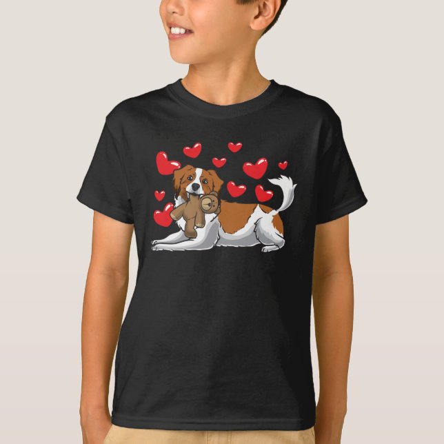 Kooikerhondje with stuffed animal T-Shirt (Front)