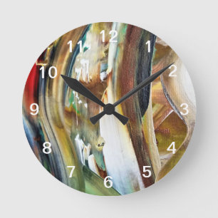Kook Art abstract painting clock -  Wall Clock
