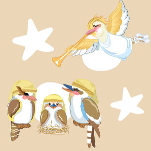 Kookaburra Christmas Nativity Fleece Blanket