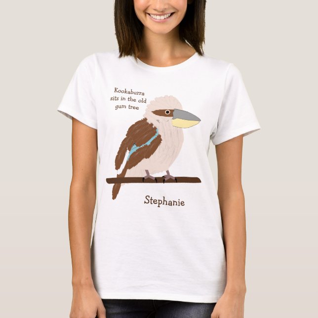 Kookaburra Design Personalised T-Shirt (Front)
