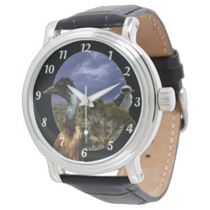 Kookaburra, Emu, Australian Landscape,   Watch