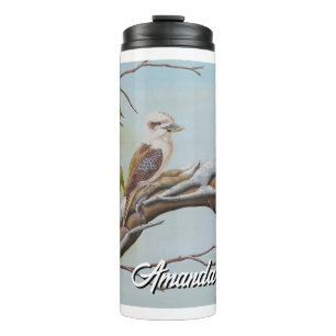 Kookaburra in a gumtree art Australian Thermal Tumbler