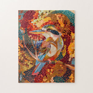 Kookaburra in Aborigine Dot Art Style Jigsaw Puzzle