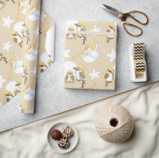 Kookaburra Nativity Wrapping Paper