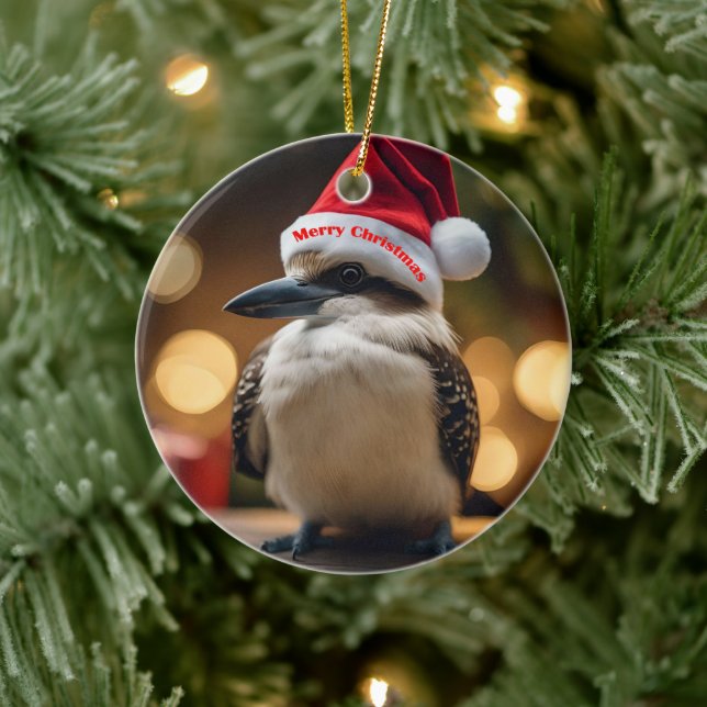 "Kookaburras' Christmas Cheer" Ceramic Tree Decoration (Tree)