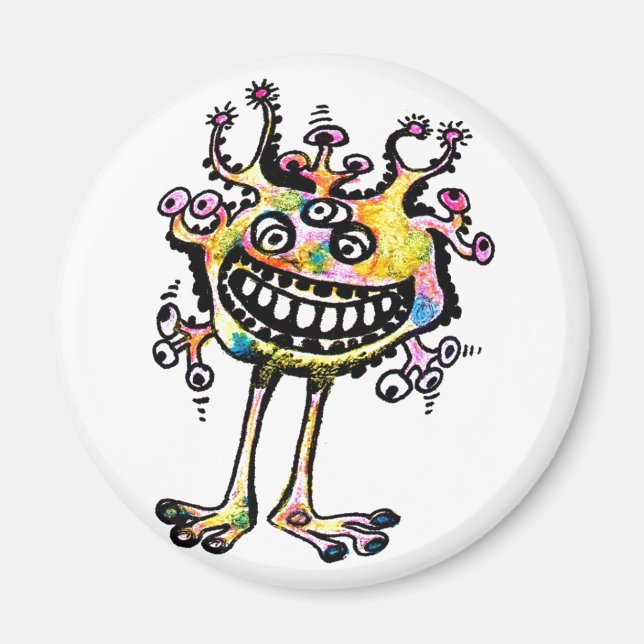 Kooky Eyed Rainbow MaN "Freddy" Magnet (Front)
