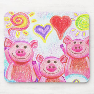 Kooky Friends Pig Mousepad