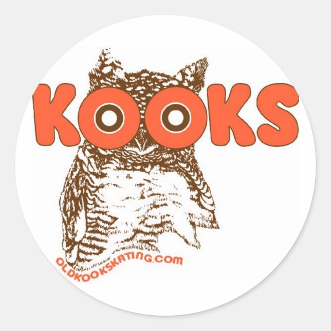 Kooky Owl Round Sticker (Front)