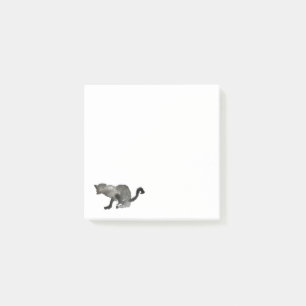 Kool black watercolor kitty cat post-it notes