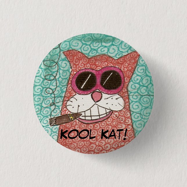 Kool Kat! button (Front)